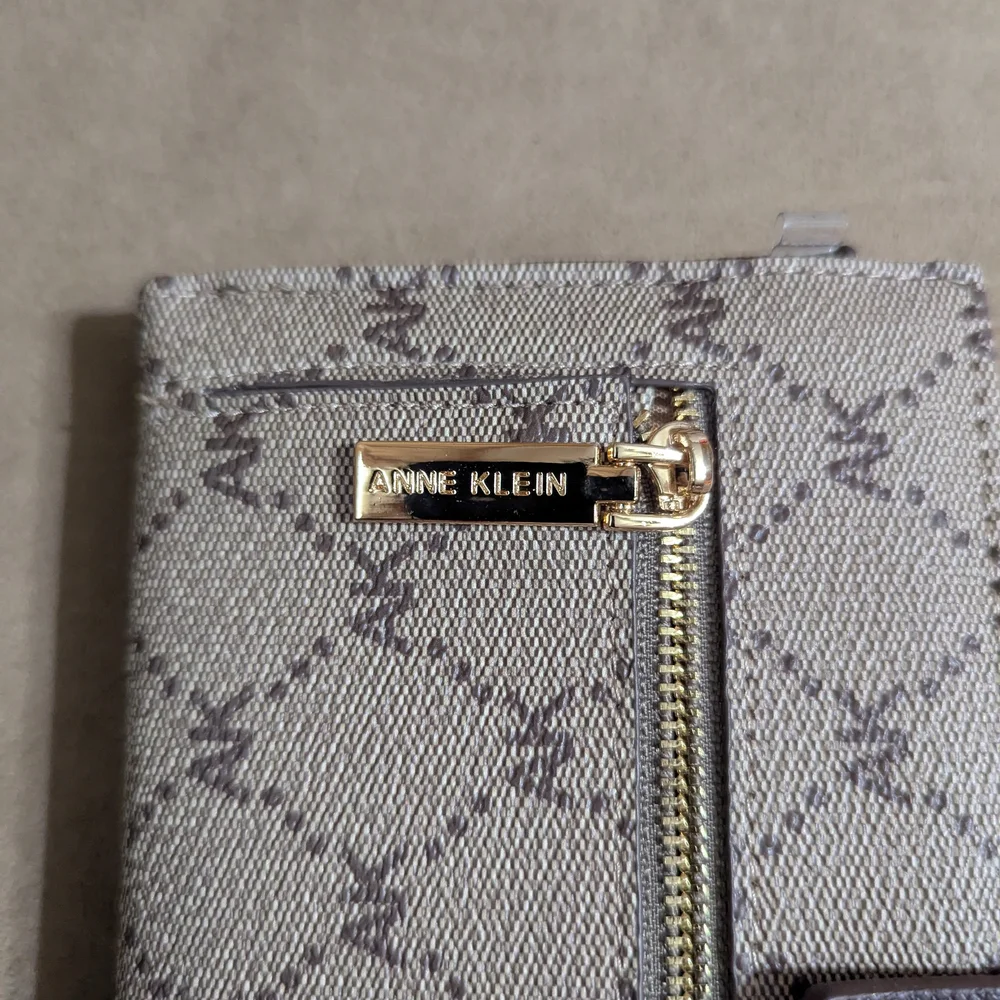 Anne Klein Signature Brown Wristlet Clutch